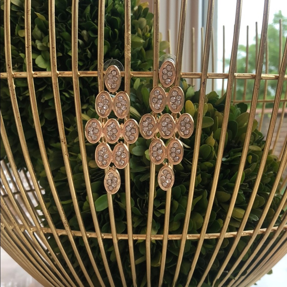 Gold Sparkle Drop Earrings